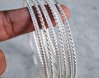 Sterling Silver Rhodium-Plated Bangle Bracelet 001-610-00306