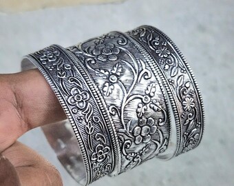 SILVER925 NATIVE DESIGN WIDE BANGLE/シルバー SILVER925 INDIAN WIDE BRACELET/シルバー/バングル SILVER925