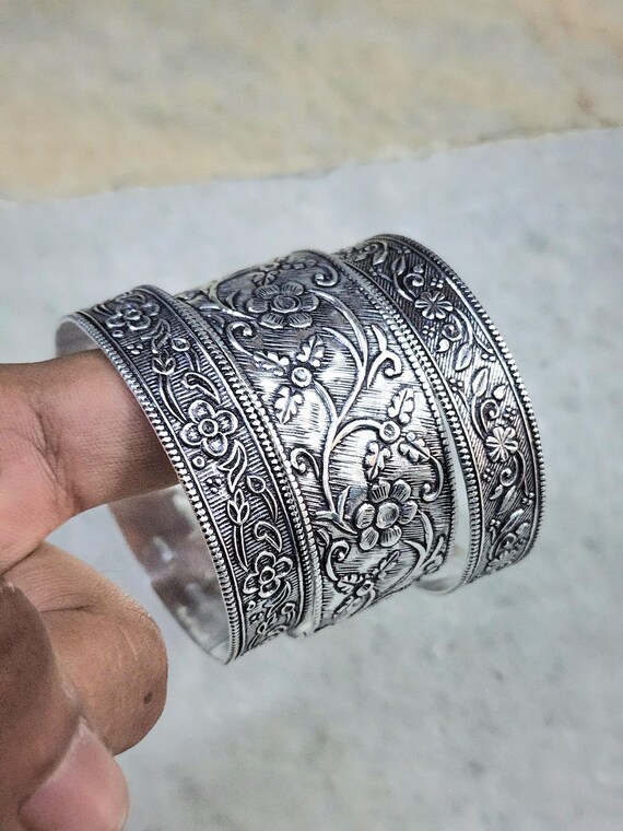 ⭐︎SALE⭐︎  Silver Bangle 925 Silver Design Bangle, 925 Sterling Silver Bangle, 7 Set of