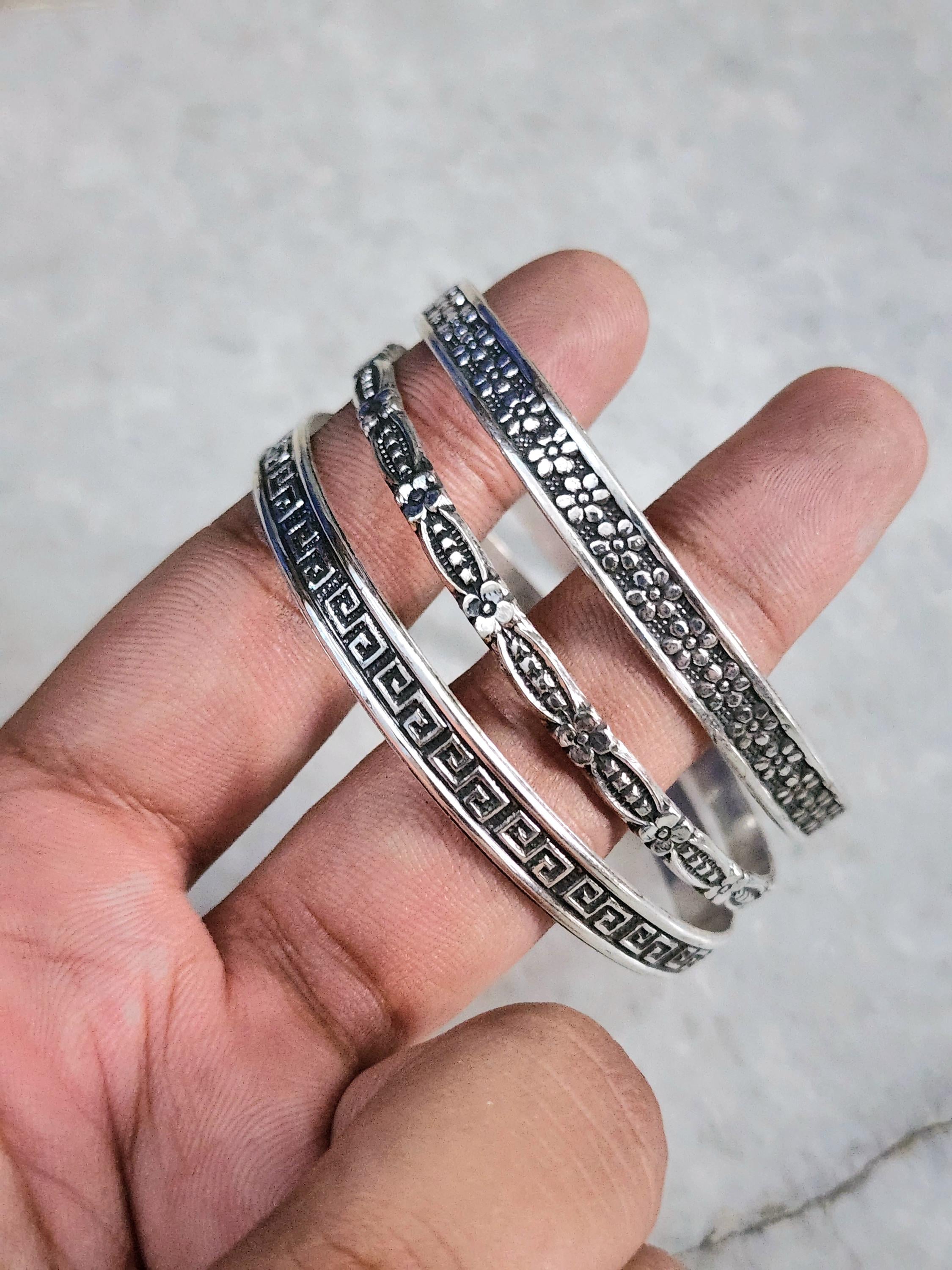 アクセサリー silver 925 simple design bangle Amazon.com: Handmade 925 Sterling Silver Bracelet For Women