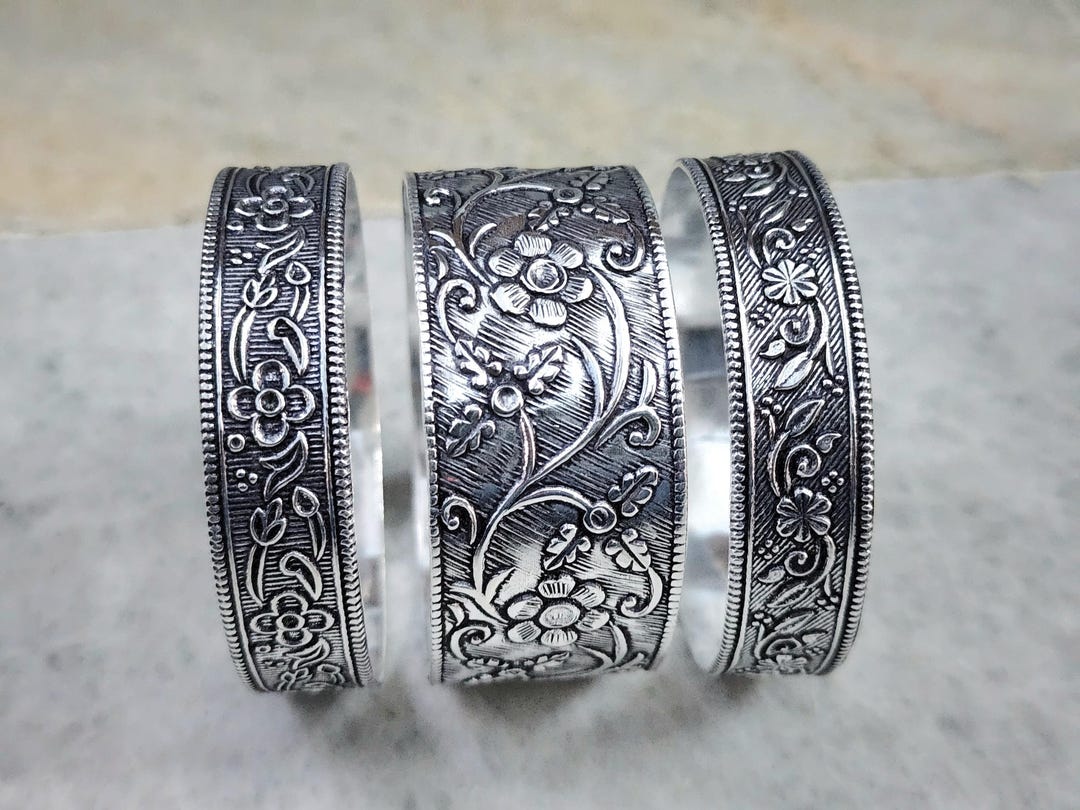 90年代　silver925 bangle Vintage 925 Sterling Silver Interlocking Twist Design Stack