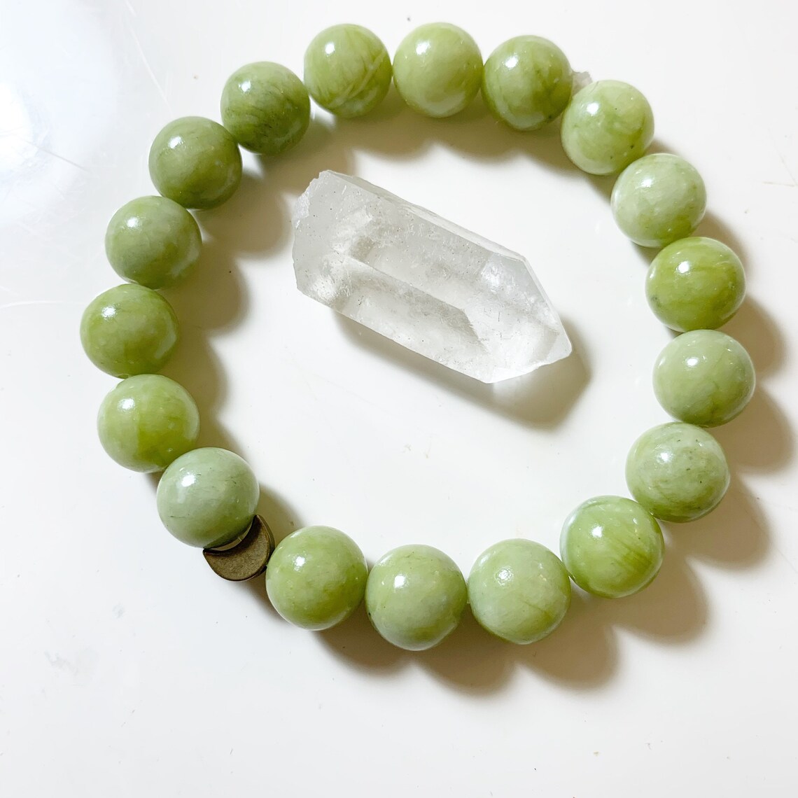 Green Jade Healing Stone Bracelet | Etsy