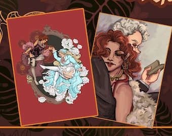 A6 Artprint Bundle - Moth & Lamp, Wives and Cuddles