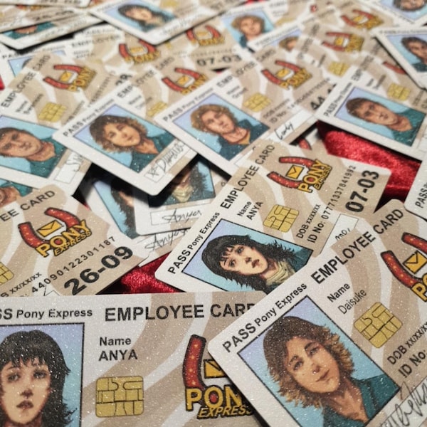 Mouthwashing Tulpar Crew Employee Paper/PVC Cards + Curly 3D Lenticular Captain's Card