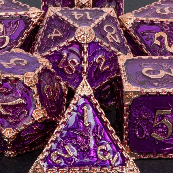 Purple Dice Set Etsy