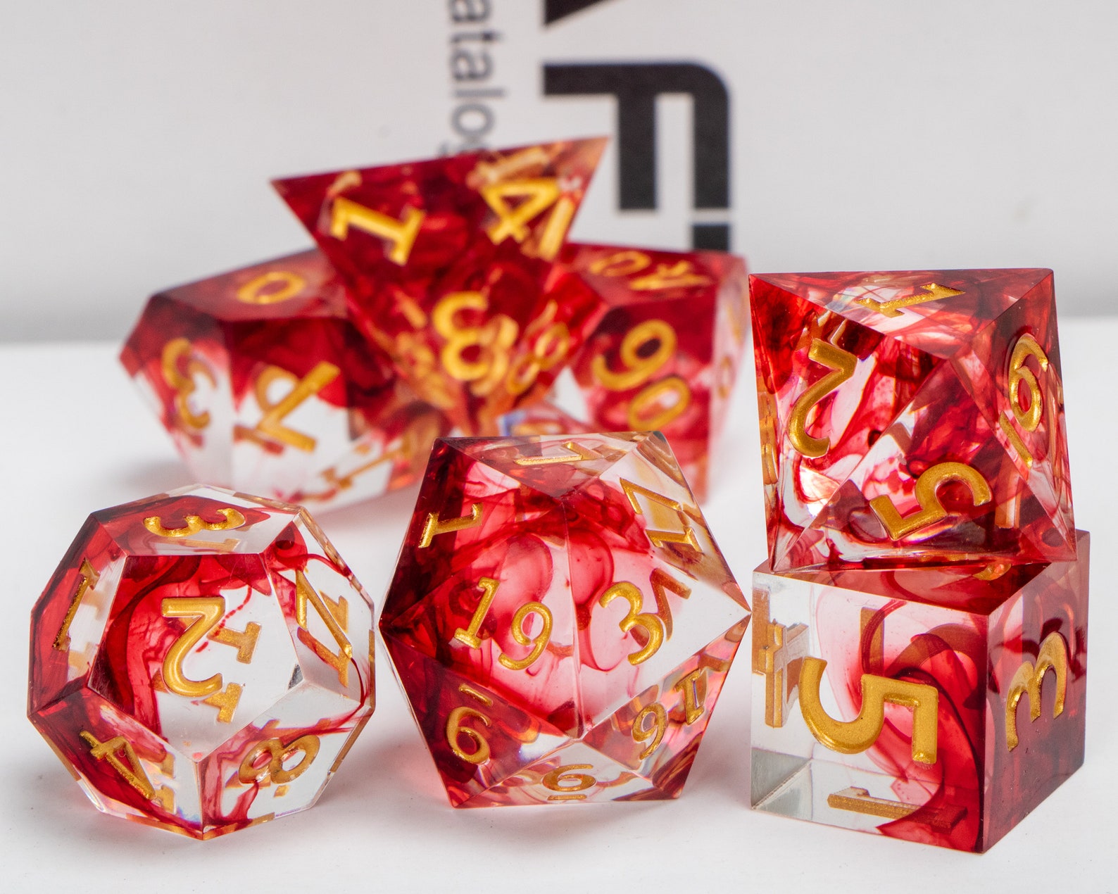 Red Resin Dice Resin Dnd Dice Sharp Edge Dice Dnd D and Etsy