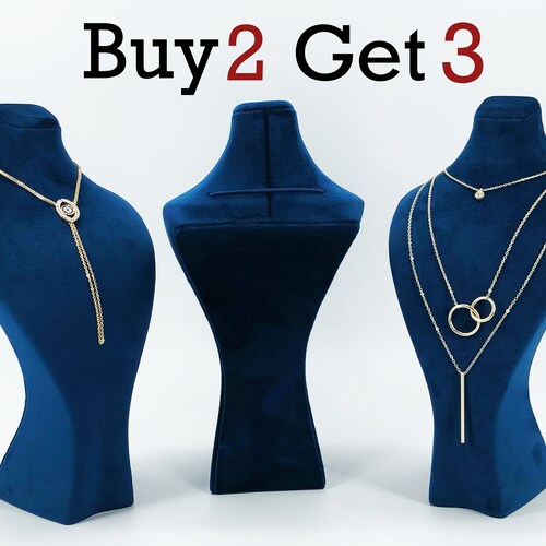 Necklace Holder Mannequin Jewelry Display Velvet Model Etsy