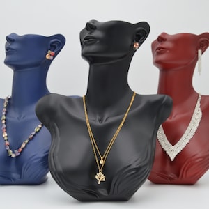 Hochwertiger Schmuckständer, Harz Halskette und Ohrringe Ständer, Schmuck Mannequin Kopf und Körper,