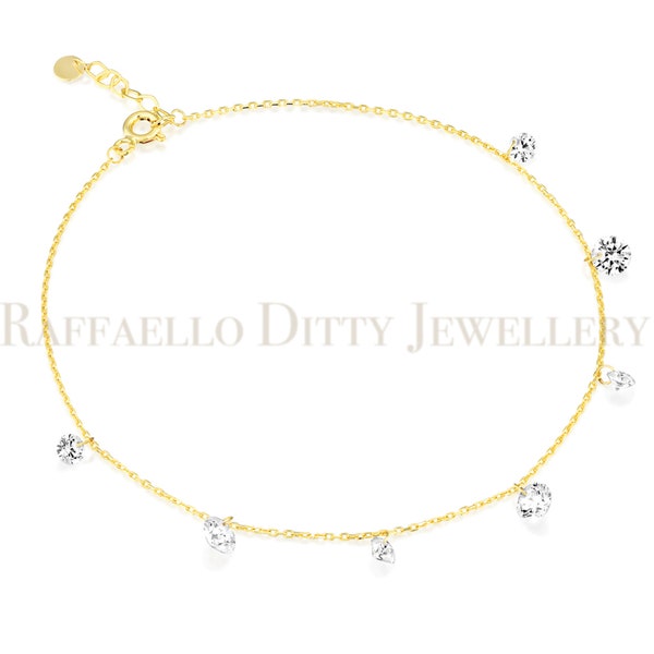 14k Gold Anklet Etsy