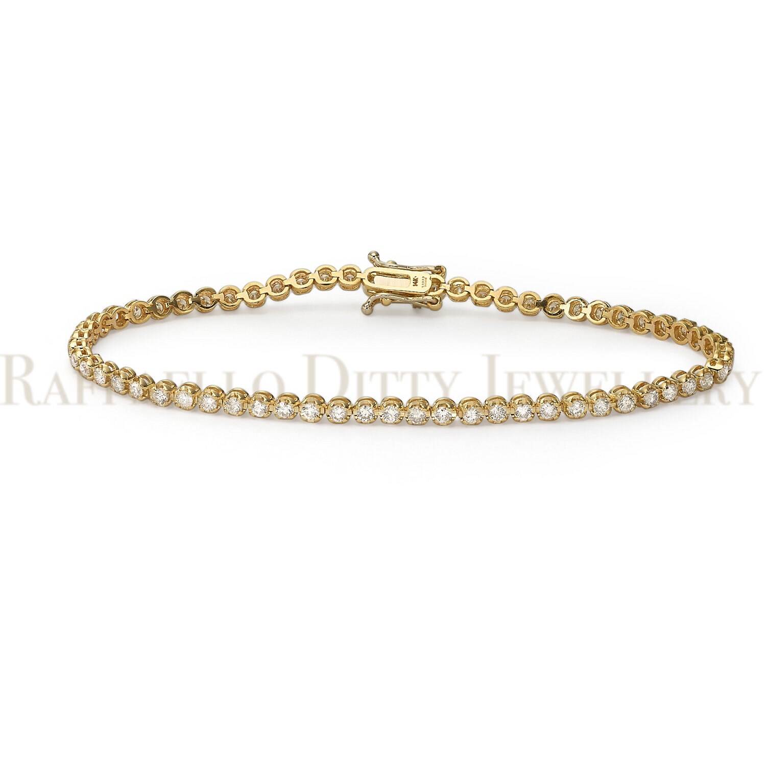 Jewelco London Rose Gold-Plated Silver Diamond-Cut Sparkling Flat Bead Bracelet 