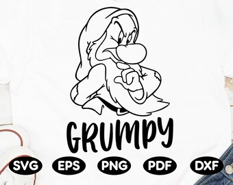 wallpapers Grumpy Clipart Black And White grumpy dwarf clipart etsy