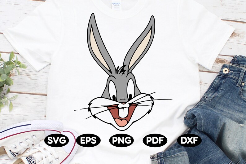 Bugs Bunny in Svg Png Dxf Eps Pdf format | Etsy