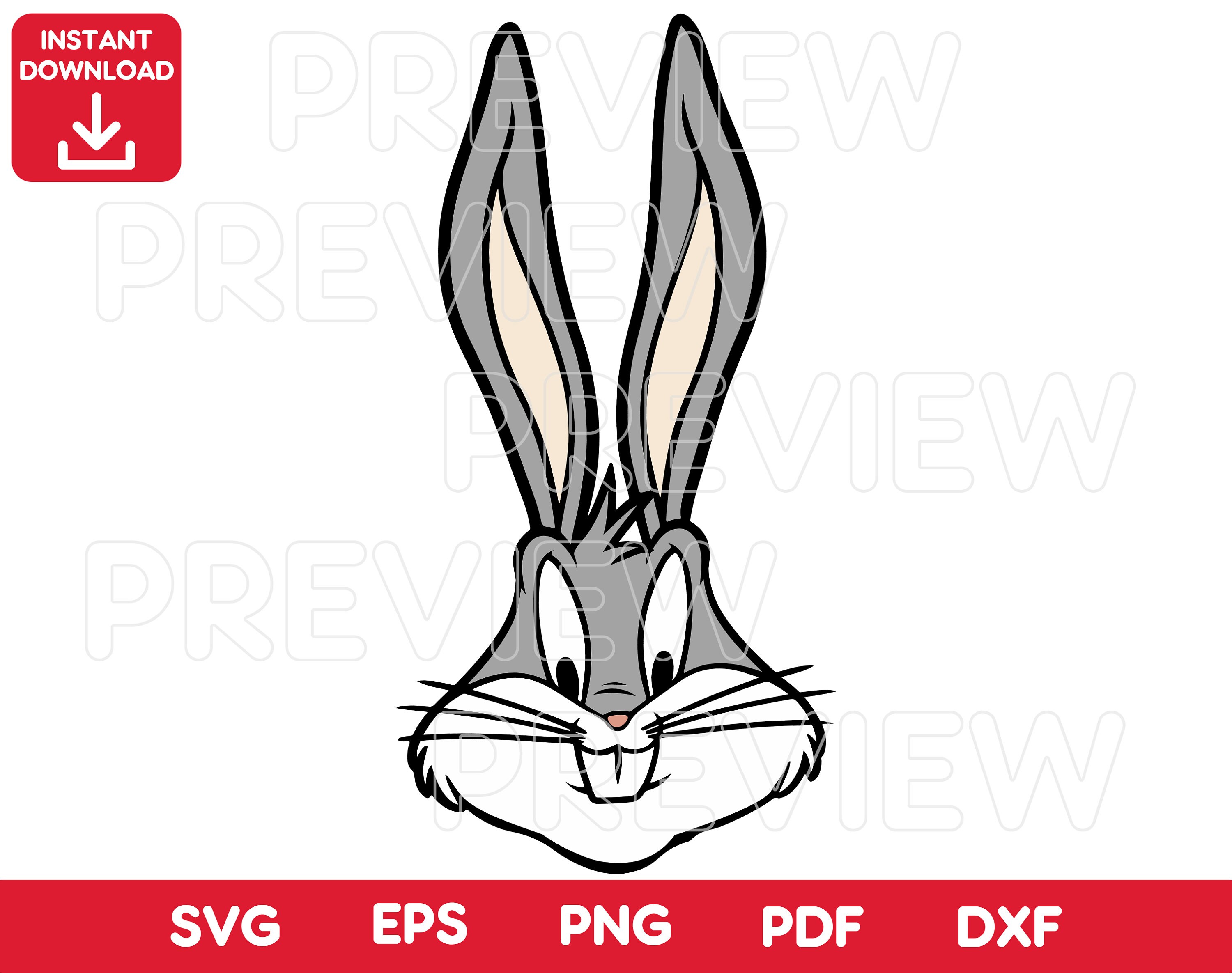 Bugs Bunny in Svg Png Dxf Eps Pdf format | Etsy