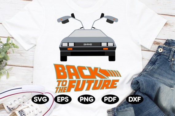 Delorean Back To The Future Vector In Svg Png Dxf Pdf Format Etsy