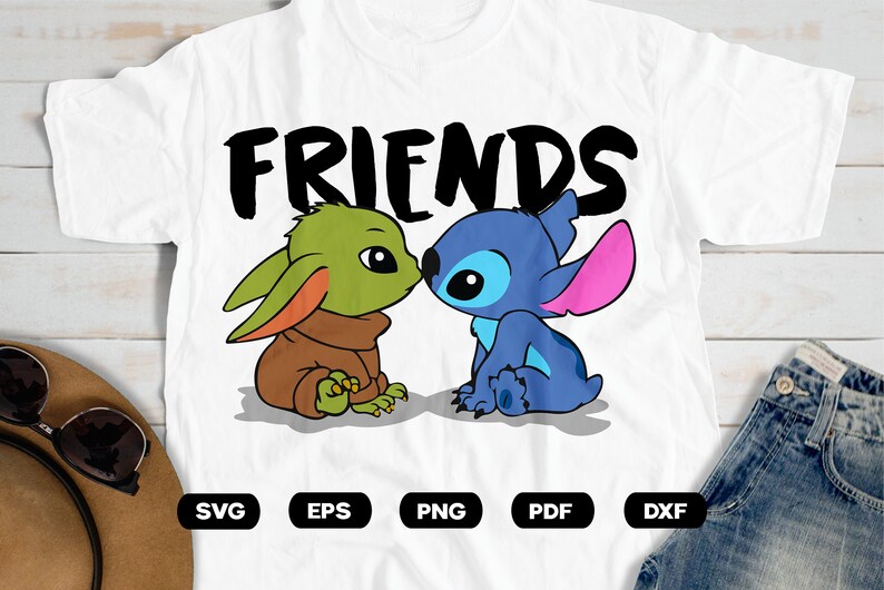 Download Baby yoda and Stitch image vectorized in SVG PNG EPS dxf ...