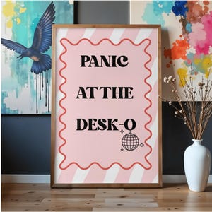 Panic At The Desk-O Printable Wall Art | Funny Office Quote Print | Home Office Decor