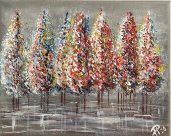 Colorful Trees Original Painting