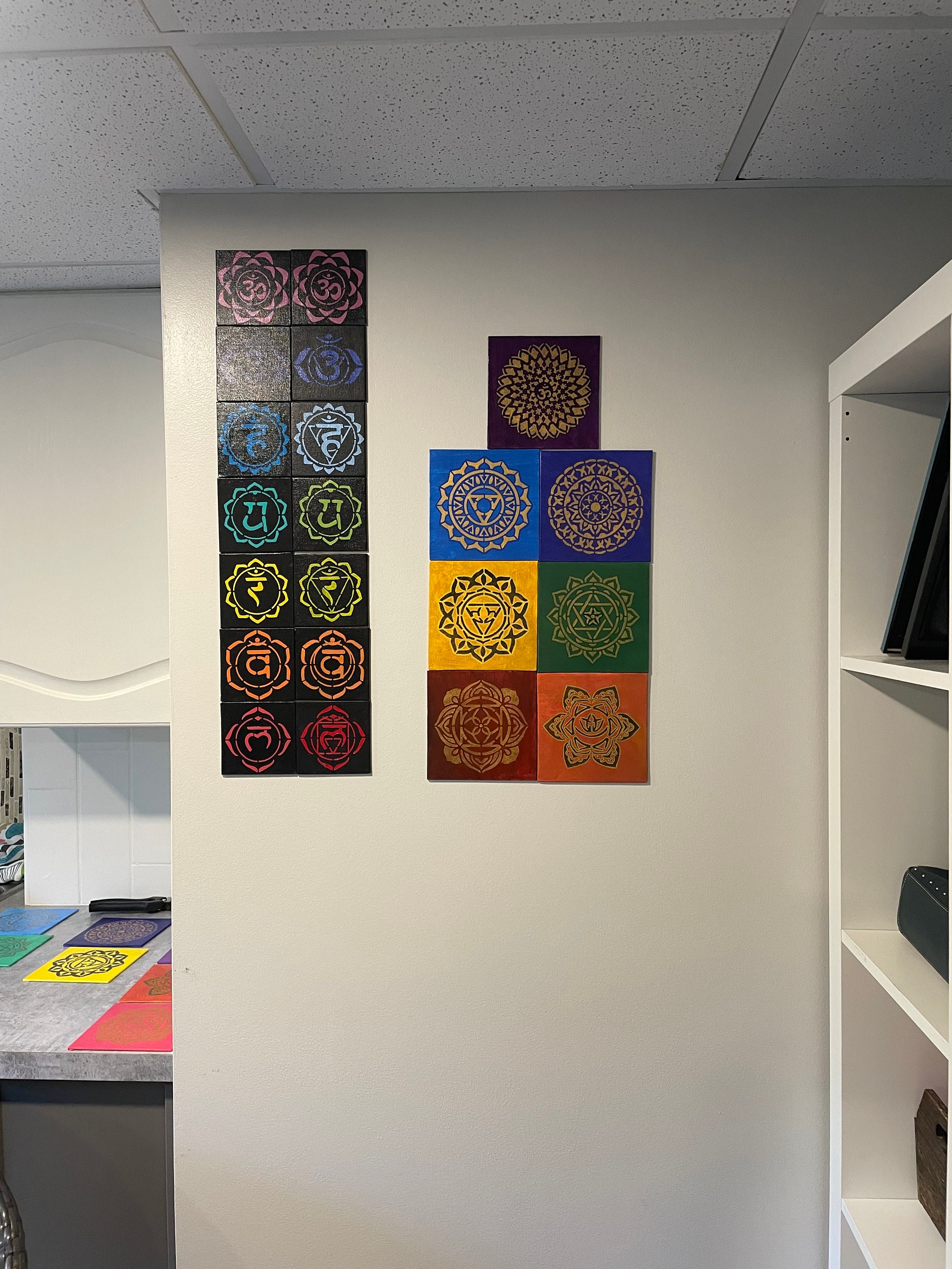 Seven Chakras Set 7 Chakras Art Handpainted Chakra Wall Decor Chakra ...