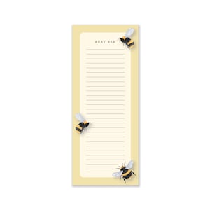Busy Bee Notepad | Bumblebee Notepad | Watercolor Bee Stationery | To Do List | Writing Pad