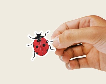 Watercolor Ladybug Sticker | Ladybug Vinyl Sticker | Ladybug Sticker | Bug Sticker | Water Bottle Sticker | Laptop Decal