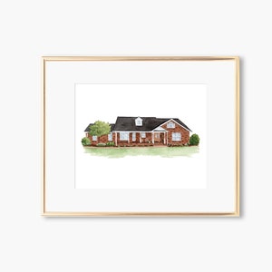 Custom Watercolor House Portrait | Hand-Painted House Portrait | Custom House Painting | Housewarming Gift | Realtor Gift | Painting of Home