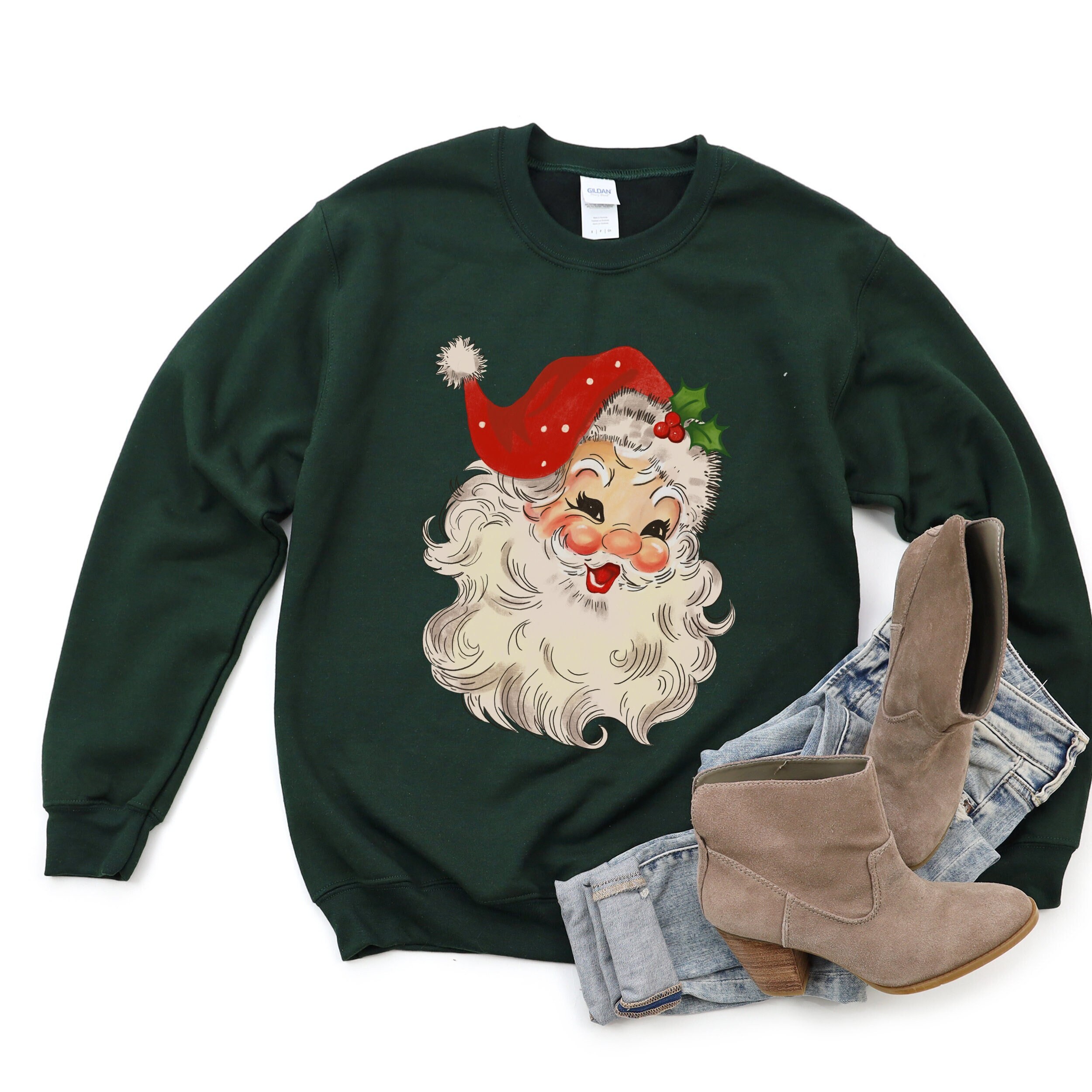 Santa Claus Sweater - Etsy
