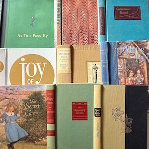 Larger Size Vintage Book Cover Junk Journal Kit: 20+ Assorted Book Pages
