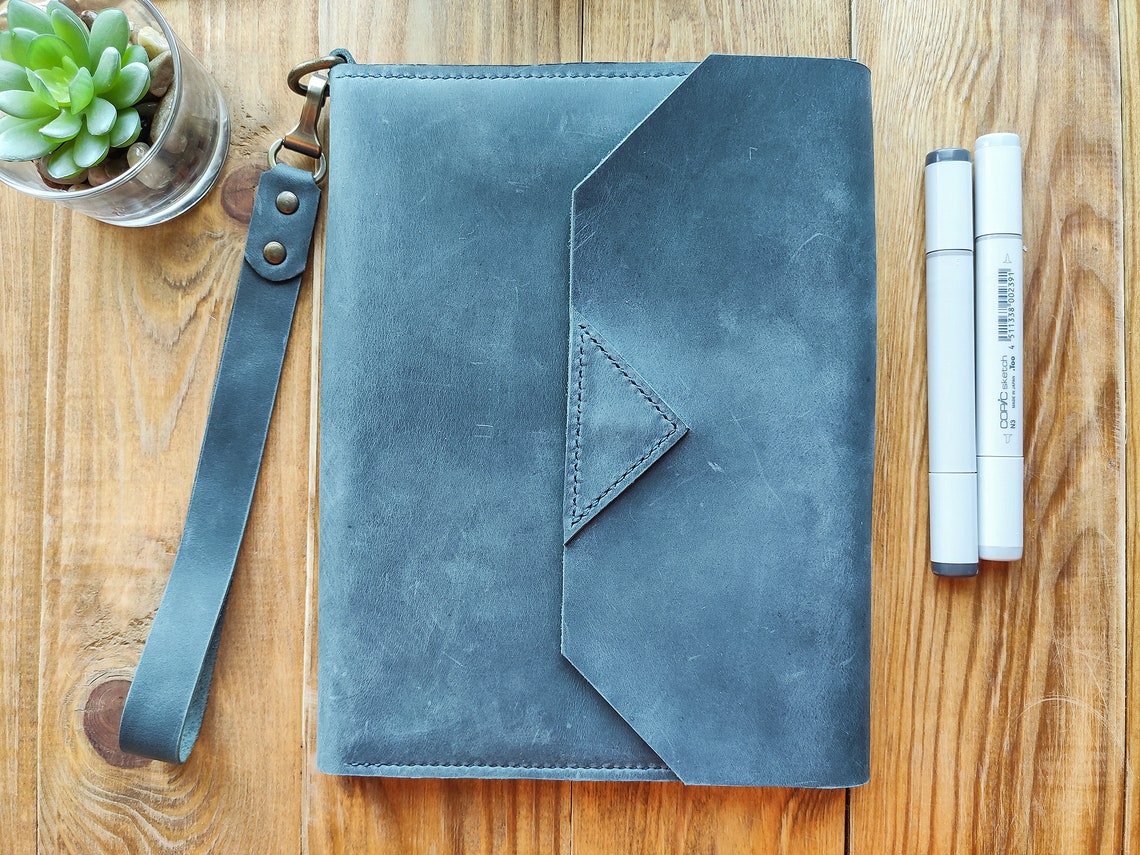 Leather sketchbook cover handmade gift for artists Etsy