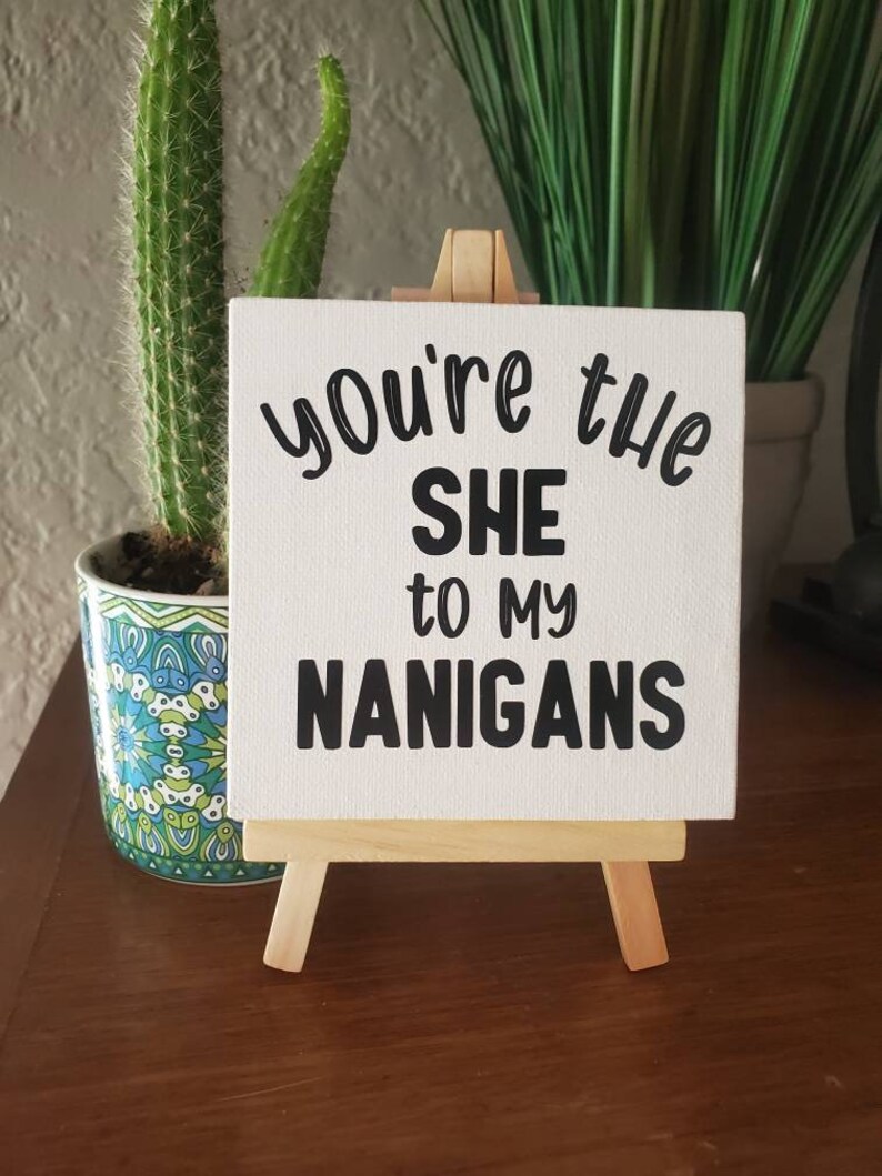You're the She to My Nanigans Friendship Gift Sign for Etsy