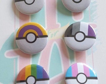 Pokeball Pride Badges