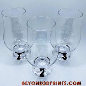 Standard  Size Glencairn Whiskey Tasting Tags Set with Storage Stem (Numbers or Letters)