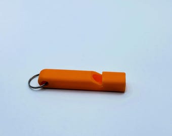 Compact Orange Whistle for Safety or Signaling