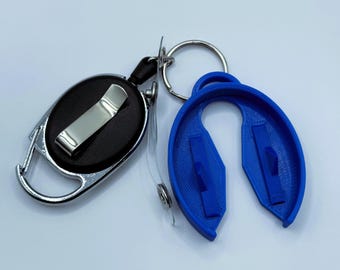 Pharmacist Retractable Badge Clip With Compact Pill Bottle Tool - Optional Credential Holder Add-On