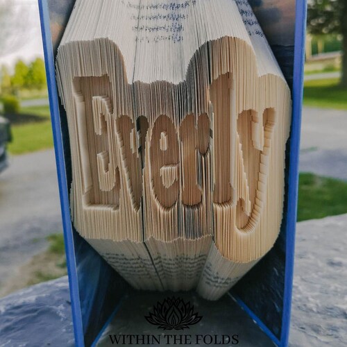 Custom Book Fold Pattern Name Etsy