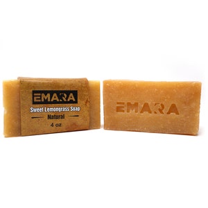 3  Sweet Lemongrass Natural, Neutral, Vegan, Organic Soap, Handmade With Premium Therapeutic Grade Essential Oils, Best For All Skin Types