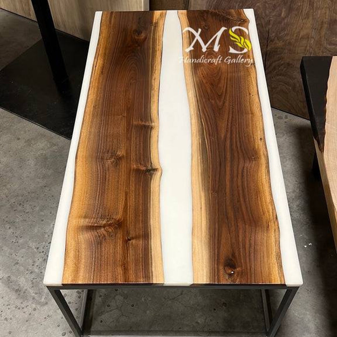 Live Edge White Epoxy Resin Table Top Luxury Epoxy Table For Etsy,epoxy