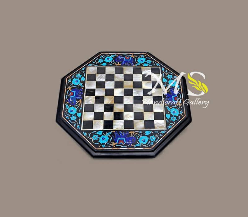 White Black Marble Chess Set, Packaging Type: Export Packing