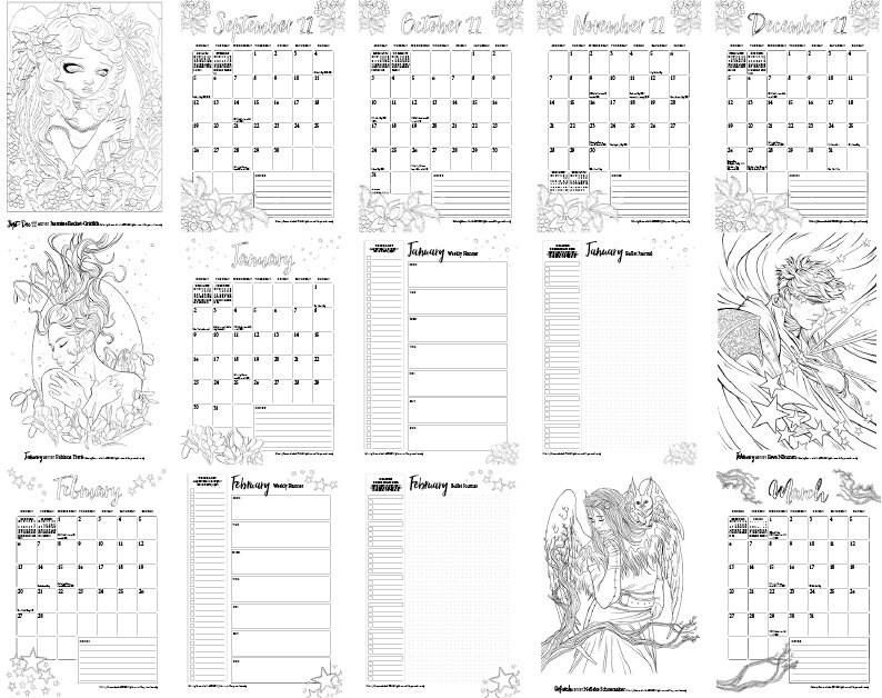 Colouring Heaven Calendar 2023 Digital Download - Etsy