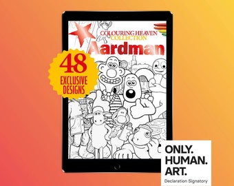 Colouring Heaven Collection Aardman (Digital Download PDF) | Designs from Aardman Animation | Only Human Art