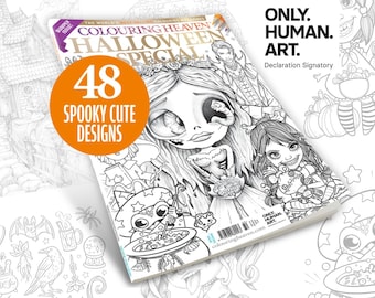 Colouring Heaven Halloween Special – BUMPER | Spooky Cute Halloween Colouring Pages | Only Human Art