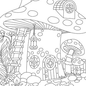 Colouring Heaven Fantasy Mushroom Special | Mushroom Colouring Pages ...