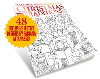 Colouring Heaven Collection Christmas Traditions (Print Magazine) | Warm & Festive Christmas Colouring | Fabiana Attanasio