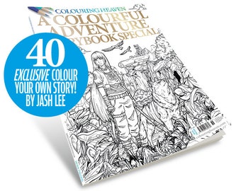 Coloring Heaven, un libro de cuentos de aventuras colorido especial (revista impresa) / Colorea tu propia historia / Jash Lee