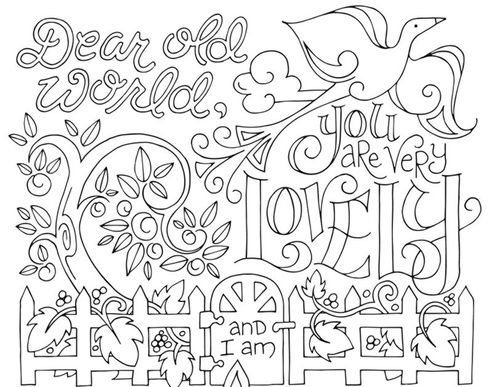 Colouring Heaven Collection Inspirational Quotes | Etsy