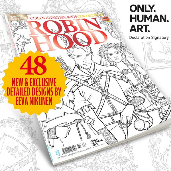 Colección Coloring Heaven Robin Hood / Dibujos para colorear Robin Hood / Eeva Nikunen / Only Human Art