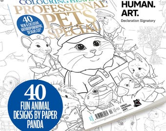 Colouring Heaven Professional Pets Special (Print Magazine) | Colouring Pages | Paper Panda | Only Human Art