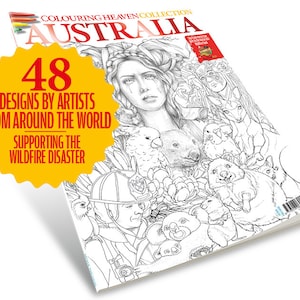 Colouring Heaven Collection Australia (Print Magazine) | Colouring Designs inspired by Australia | Top Colouring Artists