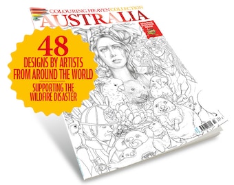 Colouring Heaven Collection Australia (Print Magazine) | Colouring Designs inspired by Australia | Top Colouring Artists