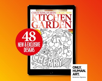 Colouring Heaven Collection Kitchen Garden (Digital Download PDF) | Jen Racine | Only Human Art