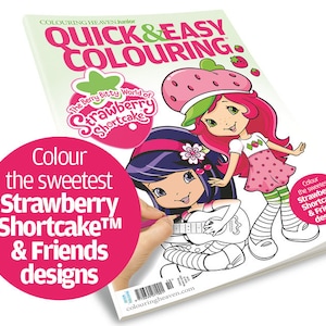 Coloring Heaven Junior Strawberry Shortcake™ (Print Magazine) | Kleurplaten voor kinderen voor kinderen | Mindful kleuren voor beginners